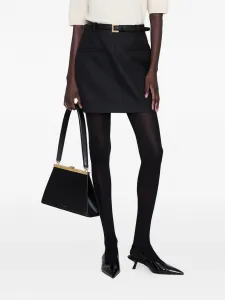 Мини юбка  в тонкую полоску Anine Bing, черный