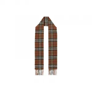 Шарф детский Burberry в клетку, коричневый