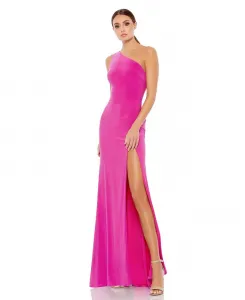 Женское платье Ieena Jersey с асимметричным плечом и драпированной спинкой Mac Duggal, розовый