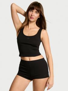Пижамный комплект из 100% хлопка: майка и шорты Victoria'S Secret, black