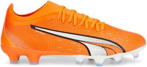 Женские футбольные бутсы PUMA Ultra Match для твердого и искусственного покрытия - оранжевые