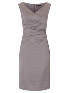 Короткое платье Vera Mont Etuikleid mit Raffung, серый