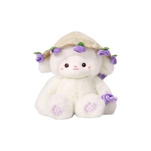 AIQINGCAOZHILIAN(WANJU) Плюшевая игрушка AIQINGCAOZHILIANWANJU милый розовый ягненок с букетом, высота 30 см