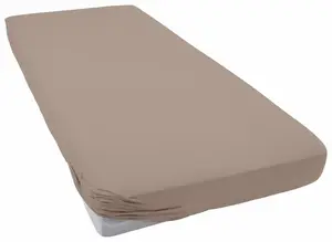 Простыня "Золушка" " Простыня (до 25 см) ", эластичность для гладко застеленной кровати Cinderella 200х210-220 см, 1 шт., серо-коричневый