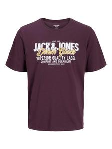 JACK & JONES PLUS Футболка цвета сливы "Идеальный"
