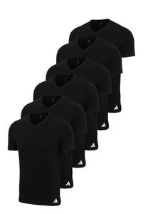 6 футболок Adidas с V-образным вырезом, мужская хлопковая футболка с V-образным вырезом