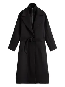 Пальто из смесовой шерсти WOOLRICH, черный