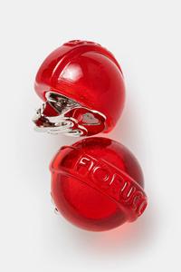 Серьги-клипсы Fiorucci, красный
