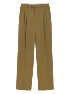 Брюки со складками AMI Paris, зеленый