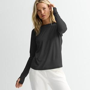 Женская футболка с длинным рукавом dry tek Tek Gear, Mineral Black