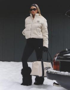 4th & Reckless x Felicia Wedin Arna вельветовая стеганая куртка кремового цвета