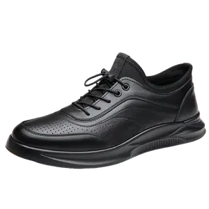 Мужские повседневные кожаные туфли для мужчин Bull charm, Black