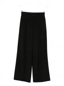 Плиссированные брюки широкого кроя SPORTMAX, черный