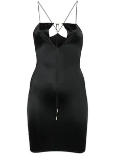 Платье мини с перекрестными бретелями Maison Close, черный
