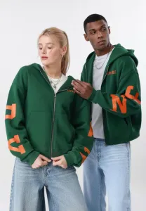 Укороченная плотная толстовка унисекс на молнии Yourturn, Dark Green