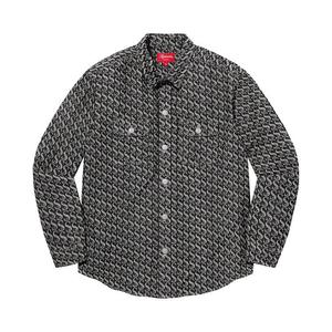 Рубашка Supreme Monogram Denim Shirt, Black