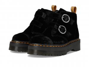 Ботинки Dr. Martens Vegan Devon Velvet Platform Boots, черный