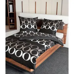 Постельное белье Janine «Riback» с кольцами, расположенными в полоску, темно-коричневый