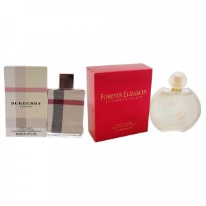 Набор Forever Elizabeth и Burberry London от разных дизайнеров для женщин - комплект из 2 предметов: парфюмерная вода в спрее 95 мл и парфюмерная вода в спрее 47 мл Various Designers, прозрачный