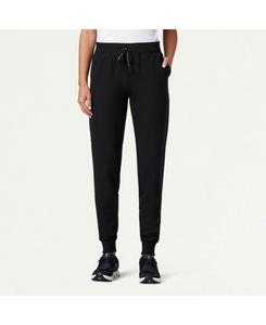 Укороченные спортивные брюки Silex с шестью карманами, средней посадки, модель Petite Silex 6-Pocket Slim Mid-Rise Scrub Jogger Jaanuu, Black