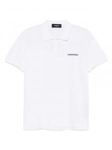 DSQUARED2 рубашка поло с вышитым логотипом, белый