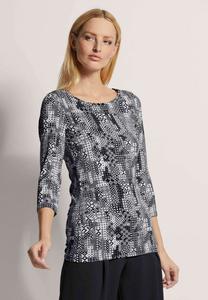 Топ с длинными рукавами RUNDHALSMIT 3/4-ÄRMELN MADELEINE, черный