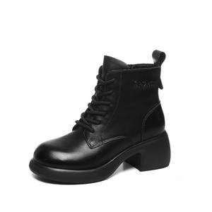 Короткие ботинки Martin 6 см женские Golden Silk Rabbit, Black