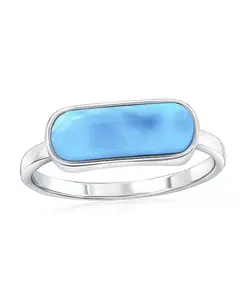 Кольцо из стерлингового серебра с овальным ларимаром Caribbean Treasures, larimar