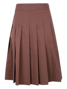 Плиссированная юбка миди DRHOPE, коричневый