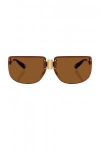 Прямоугольные солнцезащитные очки Tory Burch, shiny gold & brown