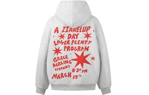 Толстовка Unisex Hooded Moderate Heavyweight ZIAREL, белый heather серый