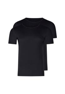 Футболка мужская, упаковка 2 шт. - майка, рукава до половины, круглый вырез SKINY, черный