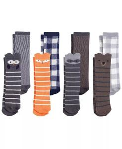 Носки до колена из хлопка для маленьких девочек, Сафари Hudson Baby, серебряный