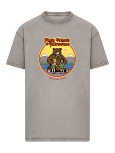 Рубашка F4NT4STIC US National Parks Make Friends At Yellowstone, серо-коричневый