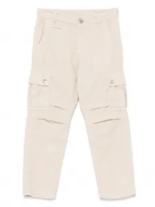 Вельветовые брюки Brunello Cucinelli Kids, нейтральный