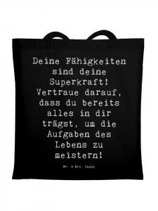 Mr. & Mrs. Panda Сумка-шоппер с надписью «Доверьтесь способностям» черного цвета