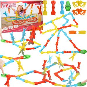 Набор для укладки красочных блоков домино с зажимами для прыжков, 72 элемента Import ProNice