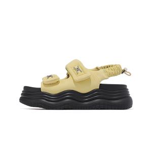 CARDANRO Пляжные сандалии женские, черно-желтые