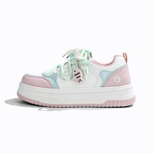 RENBEN Легкие, увеличивающие рост, нескользящие, низкие, женские, розовые, кроссовки для скейтбординга