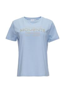 Футболка с принтом MODISCHES MIT FRONT comma casual identity, светло-голубой
