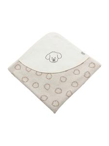 Sterntaler Банное полотенце с капюшоном 80x80 см с изображением собаки Лаки, цвет экрю