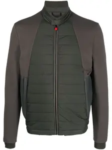 Стеганая куртка Blouson на молнии Kiton, зеленый