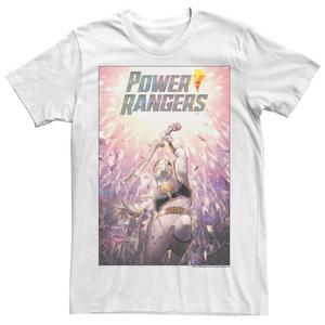Мужская белая футболка с плакатом Power Rangers Ranger Licensed Character