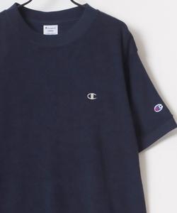 Футболка Champion, хлопок, с коротким рукавом, нашивка и вышивка, темно-синий