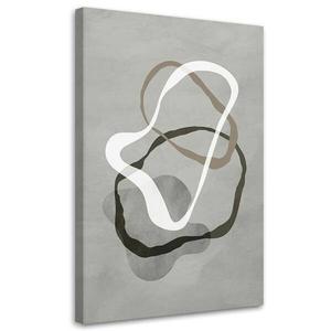 Картина арт-принт KUNSTLOFT Gray Line and Shapes, серый