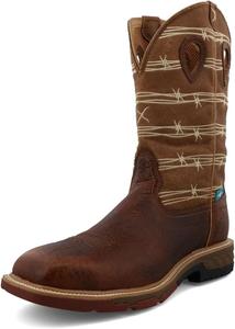 Ботинки Twisted X Men's 12 с металлическим носком в западном стиле, коричневый/песочный
