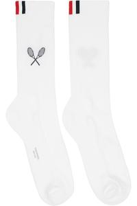 Теннисные ракетки спортивные носки Thom Browne, белый