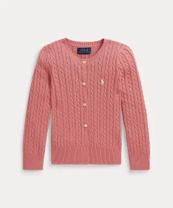 (Девочки, 2-6 лет) Мини-кардиган из хлопка с косами Polo Ralph Lauren, цвет 650 Pink