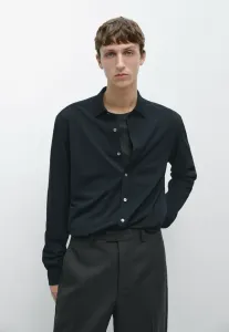 Рубашка меланжевого цвета стандартного кроя Massimo Dutti, Mottled Dark Blue