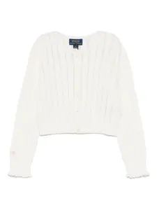 Кардиган фактурной вязки Polo Ralph Lauren Kids, белый
